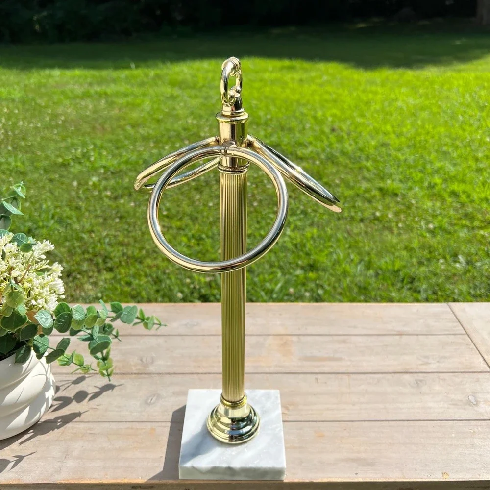 Vintage Marble Hand Towel Holder Stand